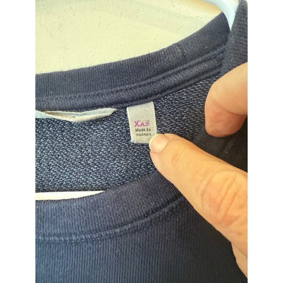 Athleta Long Sleeve Asymmetrical Zip Cityscape Sweatshirt Blue Women's Size XXS - Picture 7 of 10